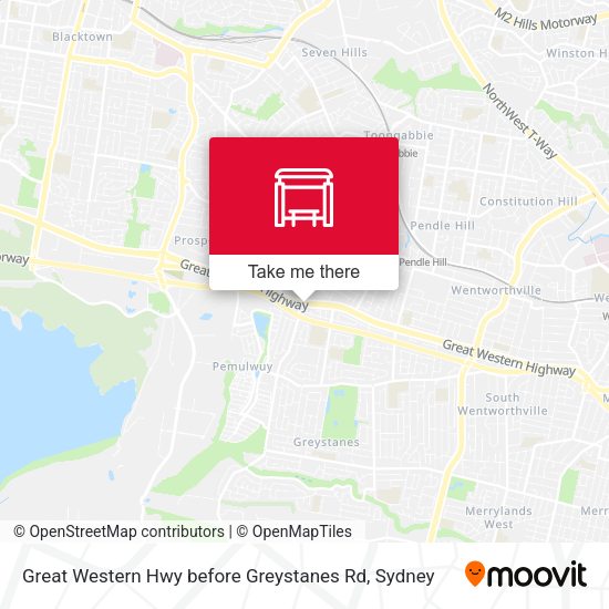 Great Western Hwy before Greystanes Rd map