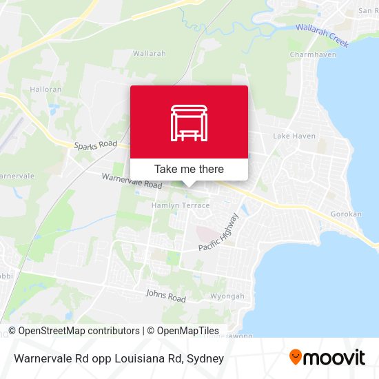 Warnervale Rd opp Louisiana Rd map