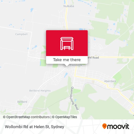Wollombi Rd at Helen St map