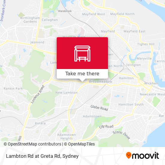 Lambton Rd at Greta Rd map