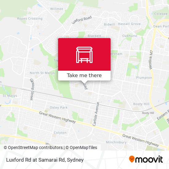 Luxford Rd at Samarai Rd map