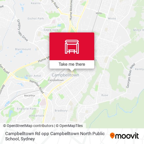 Campbelltown Rd opp Campbelltown North Public School map