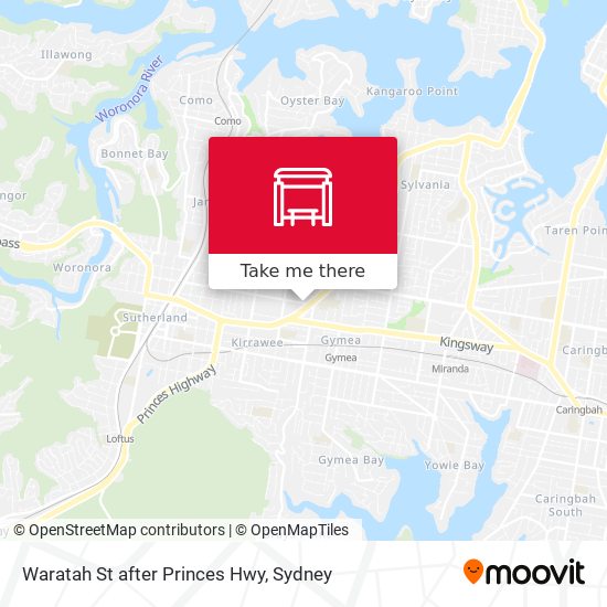 Waratah St after Princes Hwy map