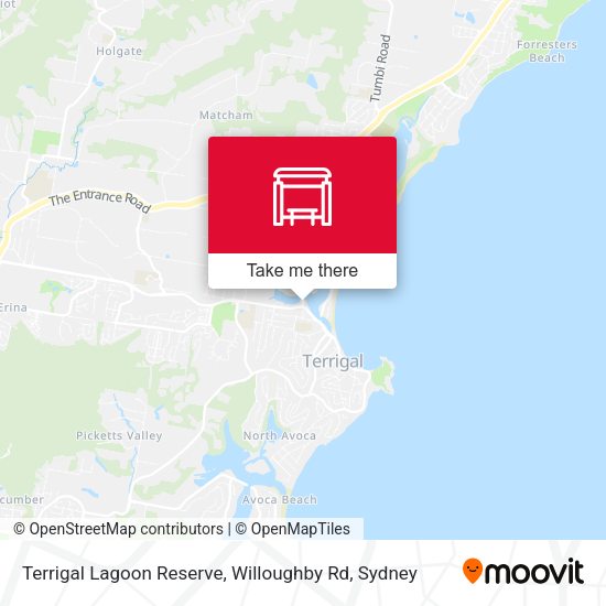 Terrigal Lagoon Reserve, Willoughby Rd map