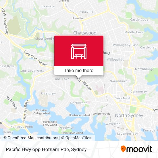 Pacific Hwy opp Hotham Pde map