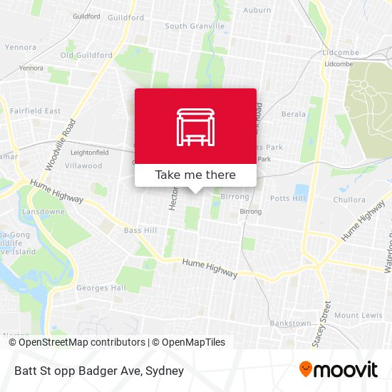 Batt St opp Badger Ave map
