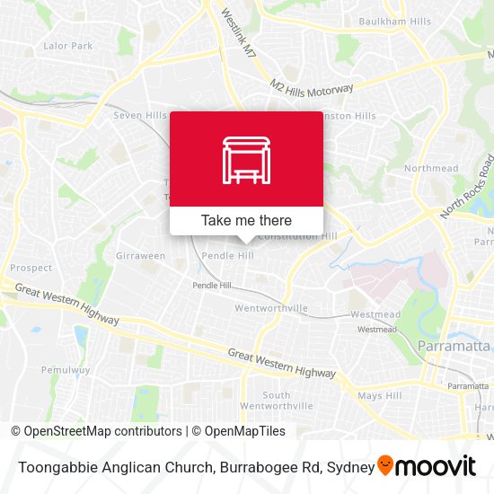 Toongabbie Anglican Church, Burrabogee Rd map