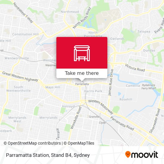 Mapa Parramatta Station, Stand B4
