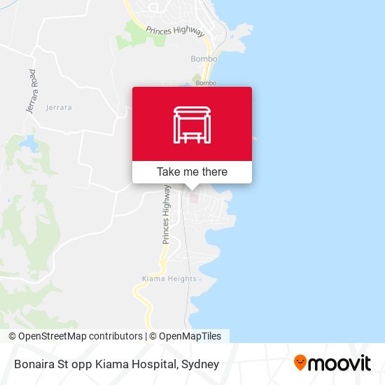 Mapa Bonaira St opp Kiama Hospital