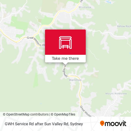 GWH Service Rd after Sun Valley Rd map