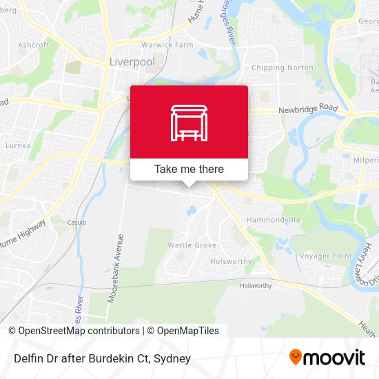 Delfin Dr after Burdekin Ct map