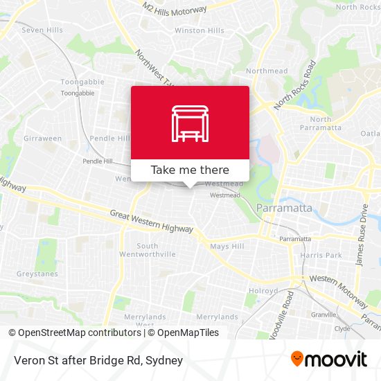 Veron St after Bridge Rd map