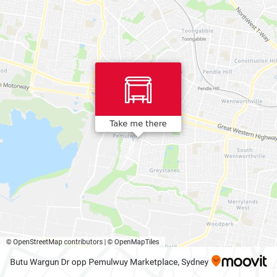 Butu Wargun Dr opp Pemulwuy Marketplace map