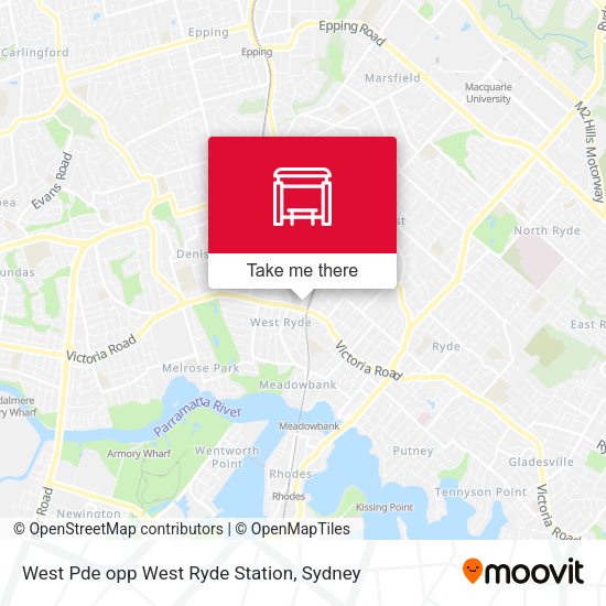 West Pde opp West Ryde Station map