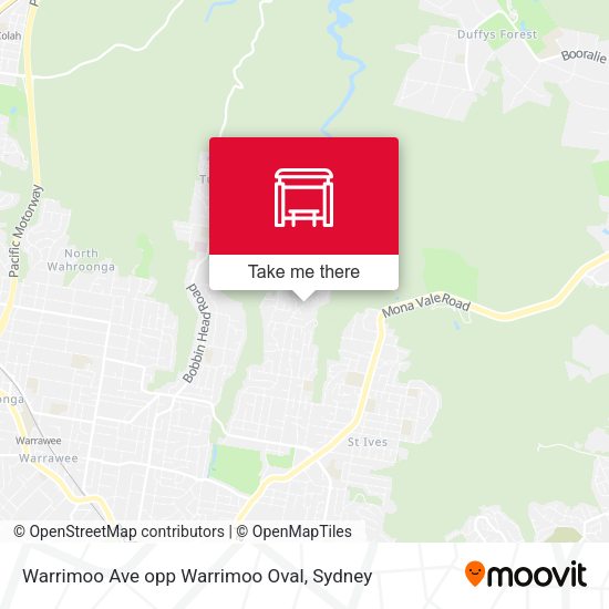 Warrimoo Ave opp Warrimoo Oval map