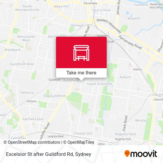 Excelsior St after Guildford Rd map