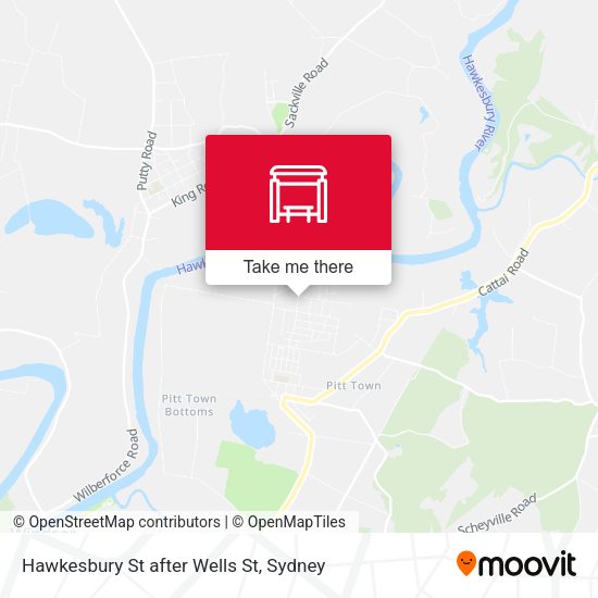 Hawkesbury St after Wells St map