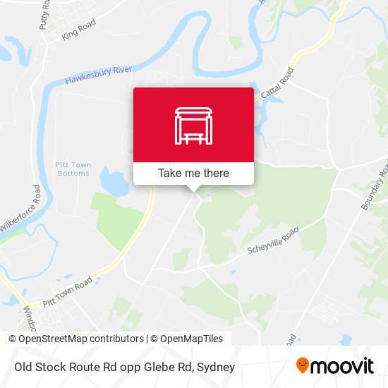 Old Stock Route Rd opp Glebe Rd map