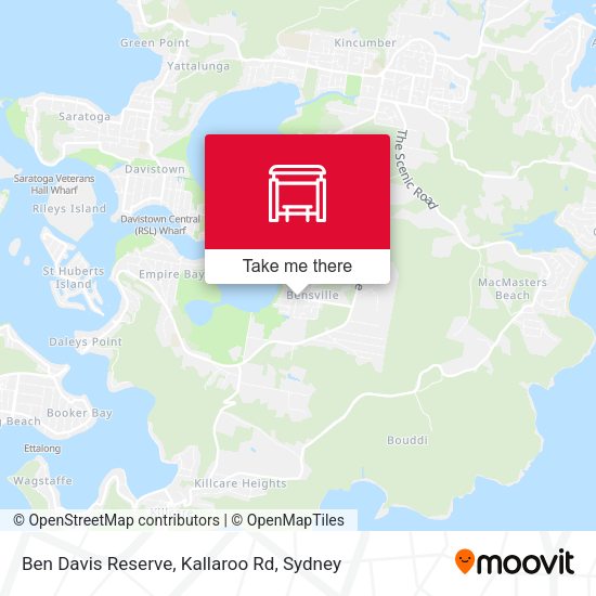 Ben Davis Reserve, Kallaroo Rd map