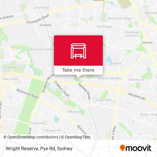 Wright Reserve, Pye Rd map