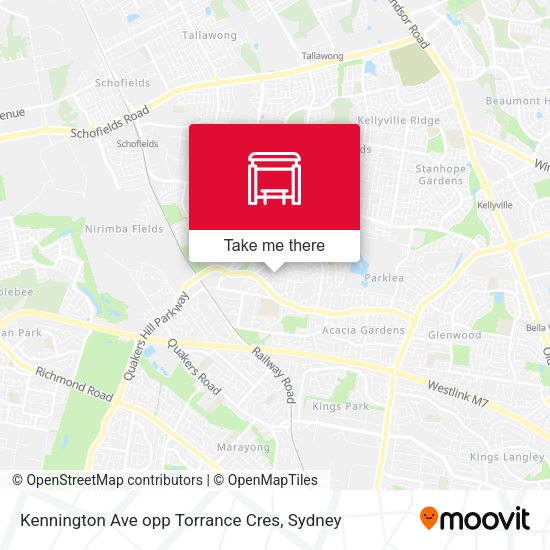 Kennington Ave opp Torrance Cres map