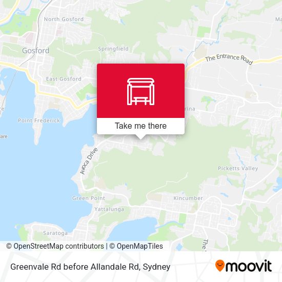 Greenvale Rd before Allandale Rd map