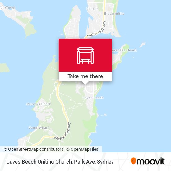 Caves Beach Uniting Church, Park Ave map