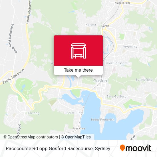 Racecourse Rd opp Gosford Racecourse map