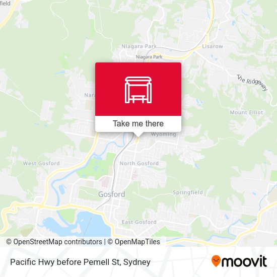 Pacific Hwy before Pemell St map