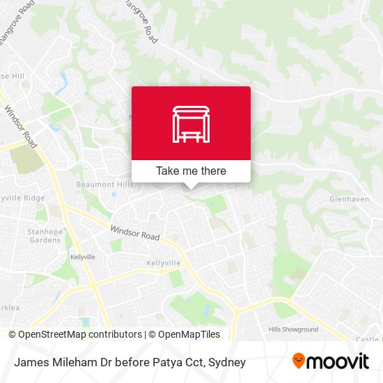 James Mileham Dr before Patya Cct map