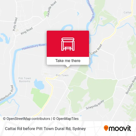 Cattai Rd before Pitt Town Dural Rd map