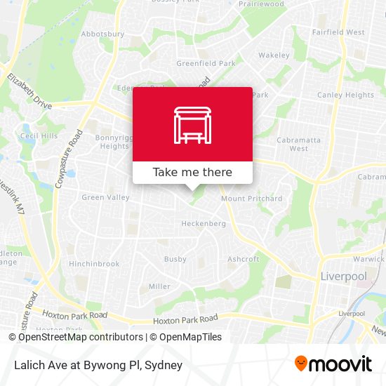 Lalich Ave at Bywong Pl map