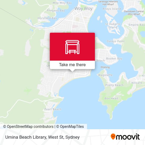 Umina Beach Library, West St map
