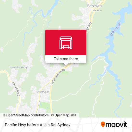 Pacific Hwy before Alicia Rd map