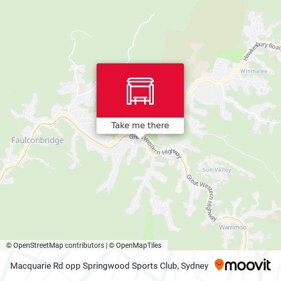 Macquarie Rd opp Springwood Sports Club map