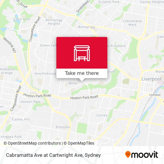 Cabramatta Ave at Cartwright Ave map