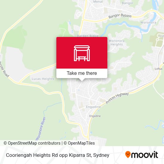 Cooriengah Heights Rd opp Kiparra St map