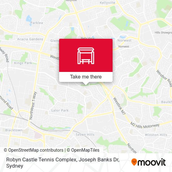 Robyn Castle Tennis Complex, Joseph Banks Dr map