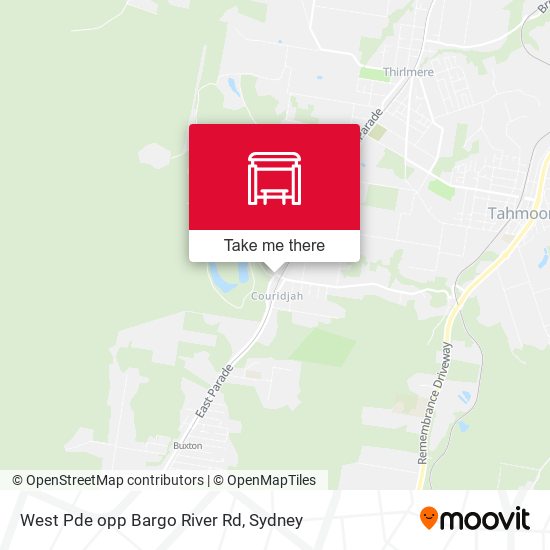 West Pde opp Bargo River Rd map