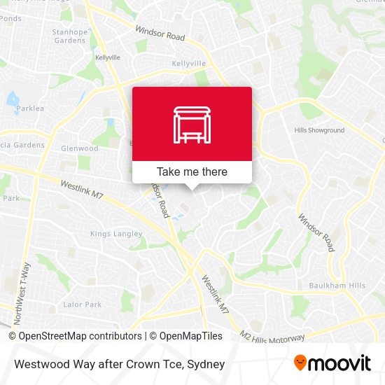 Westwood Way after Crown Tce map