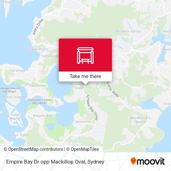 Empire Bay Dr opp Mackillop Oval map