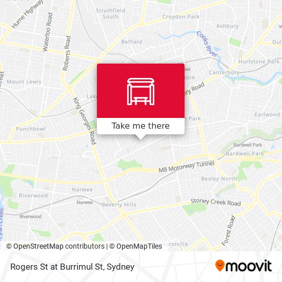 Rogers St at Burrimul St map