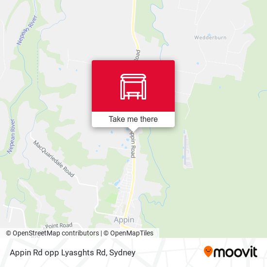 Appin Rd opp Lyasghts Rd map