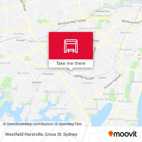 Westfield Hurstville, Cross St map