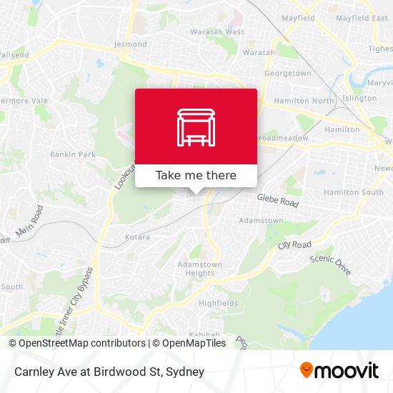 Carnley Ave at Birdwood St map