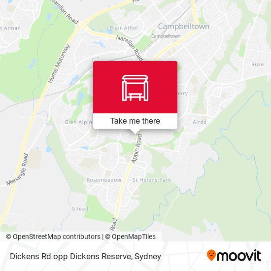 Dickens Rd opp Dickens Reserve map