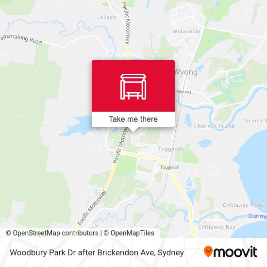 Woodbury Park Dr after Brickendon Ave map