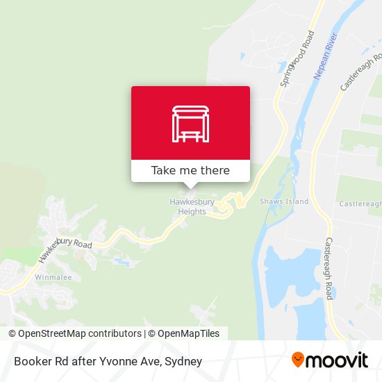 Booker Rd after Yvonne Ave map
