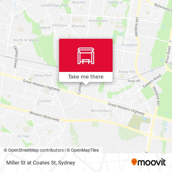 Miller St at Coates St map