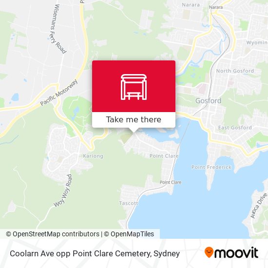 Coolarn Ave opp Point Clare Cemetery map